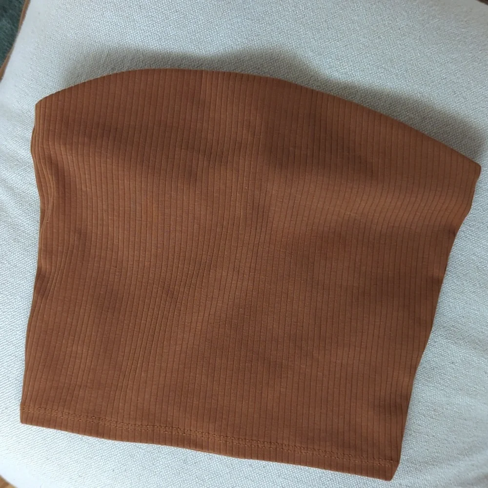 NWT Madewell Crop Tube Top in Sleekhold Warm coffee XS - Picture 8 of 10